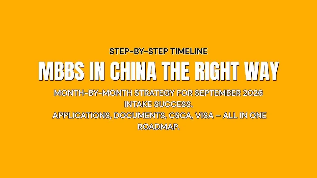MBBS in China the Right Way Step by step Admission Timeline mbbs