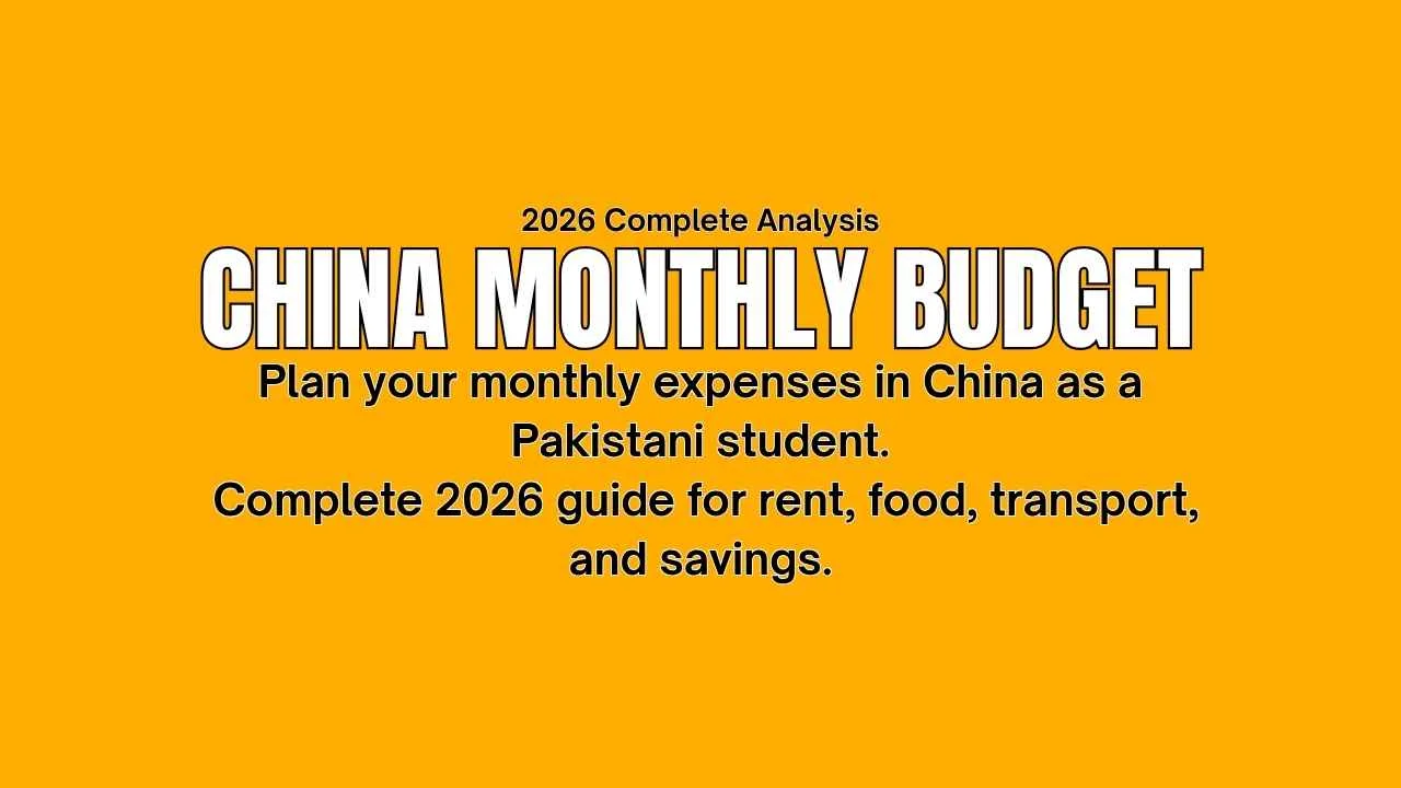 Monthly Budget Plan for Students in China 2026